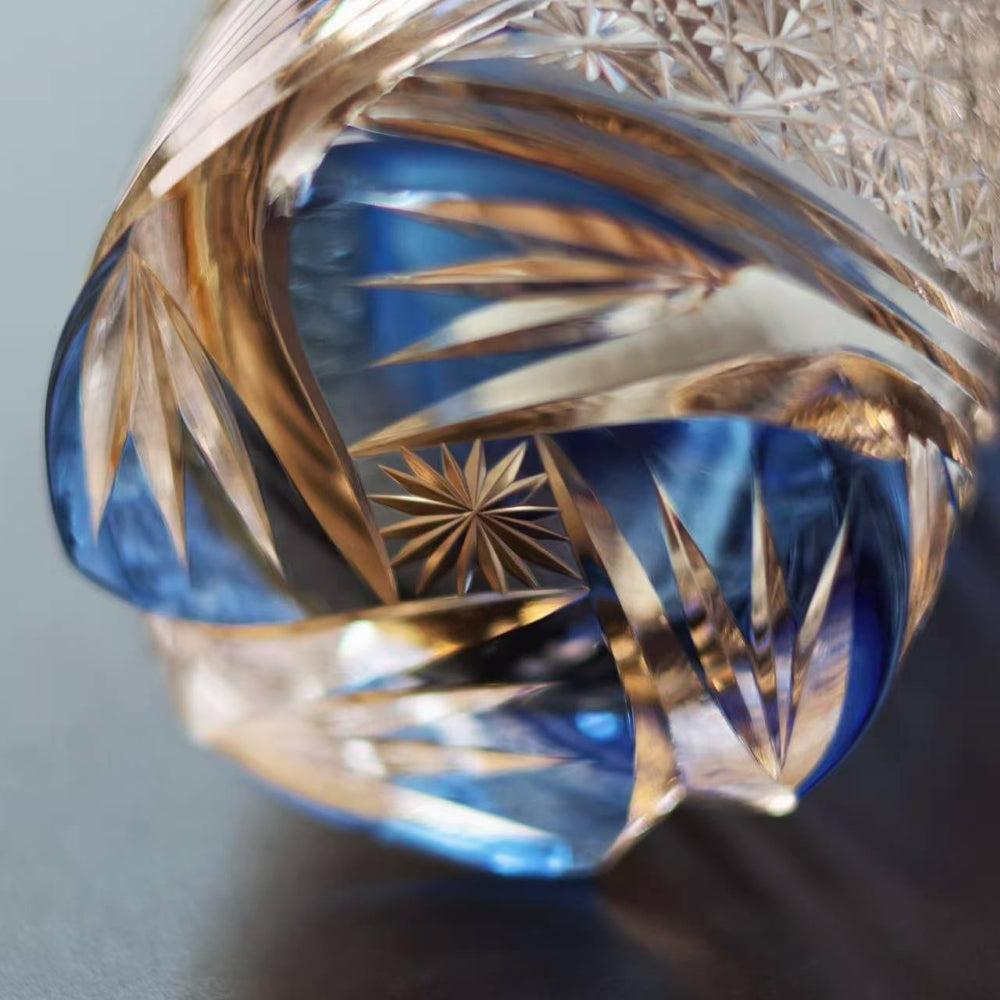 Edo Kiriko Handcrafted Meteor Crystal Glass