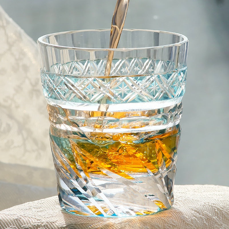 Edo Kiriko Handcrafted Zephyr Valley Whisky Glass