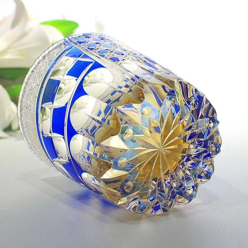 Edo Kiriko Handcrafted Hexa-Ryume Crystal Whiskey Glass