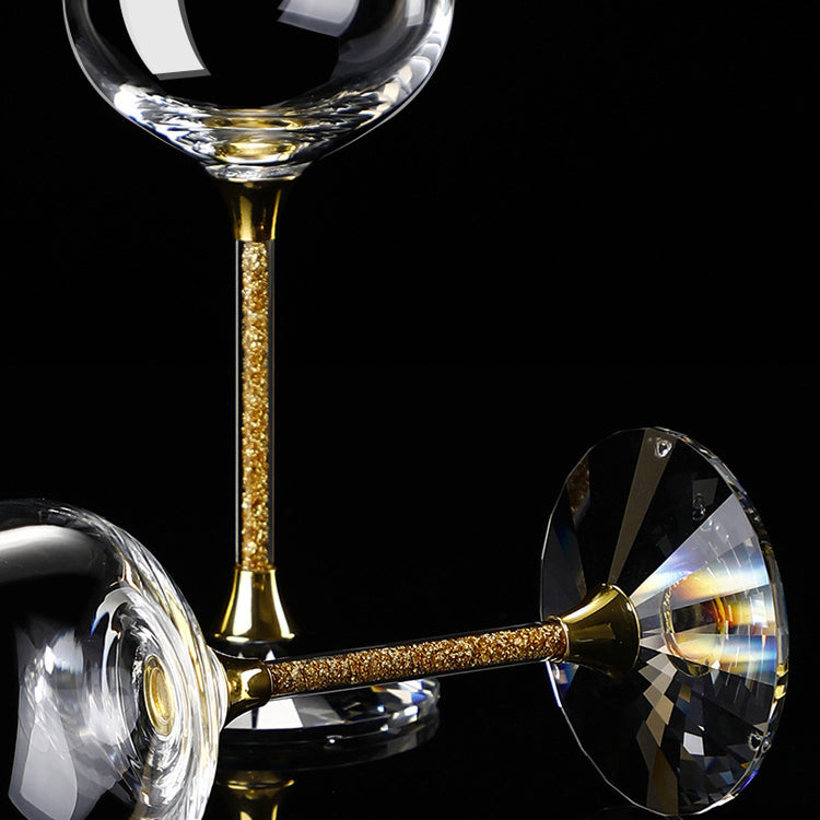 JR Gold Flakes Crystal Bordeaux Wine Glass Set