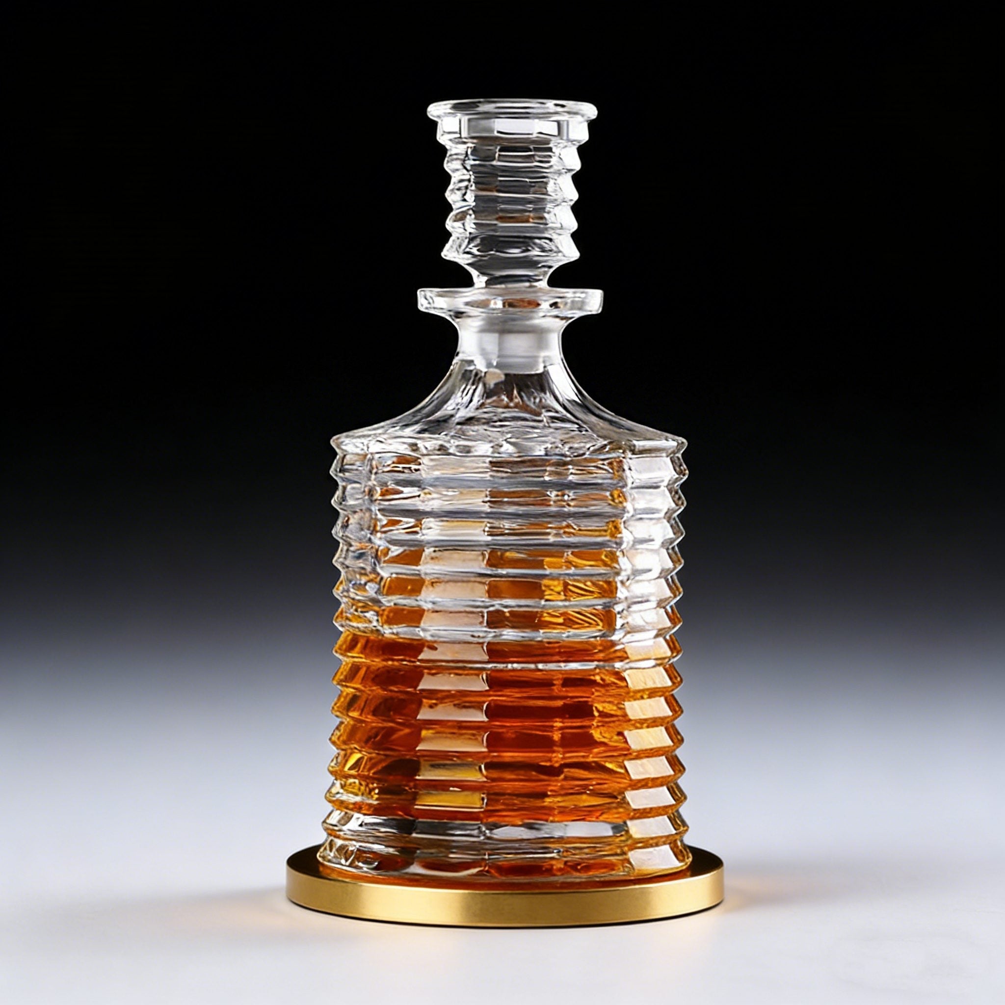 JR Ripple Crystal Whisky Decanter