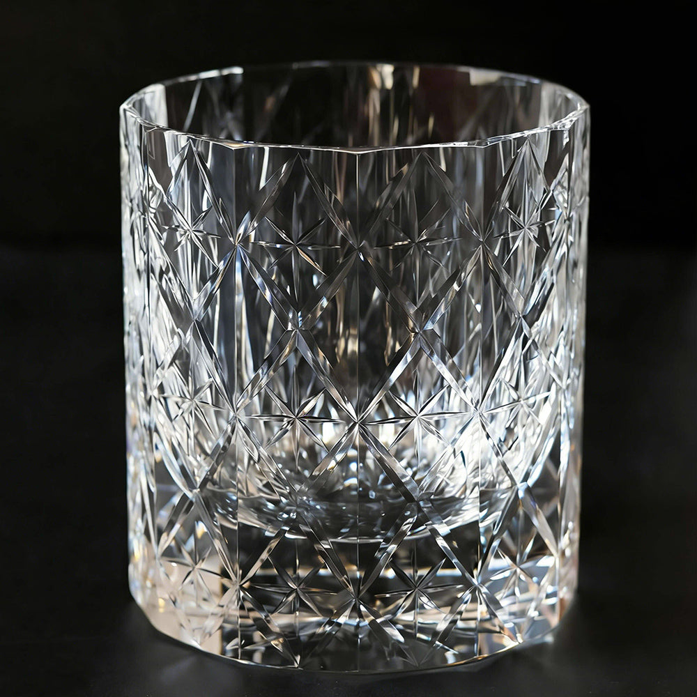 Edo Kiriko Handcrafted Stellar Prism Crystal Whisky Glass