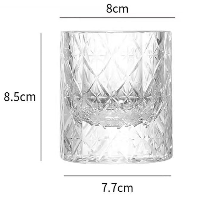 Edo Kiriko Handcrafted Stellar Prism Crystal Whisky Glass