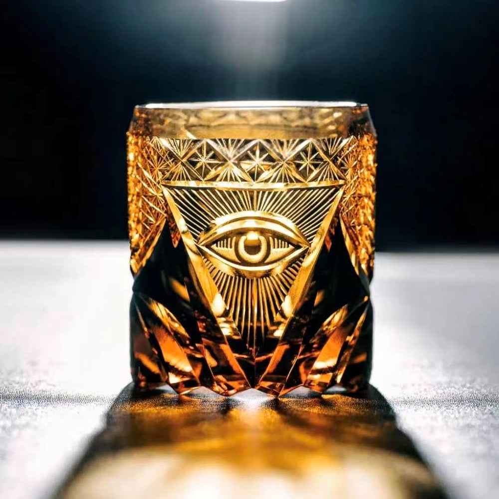 Edo Kiriko Angel's Eye Handcrafted Crystal Whiskey Glass