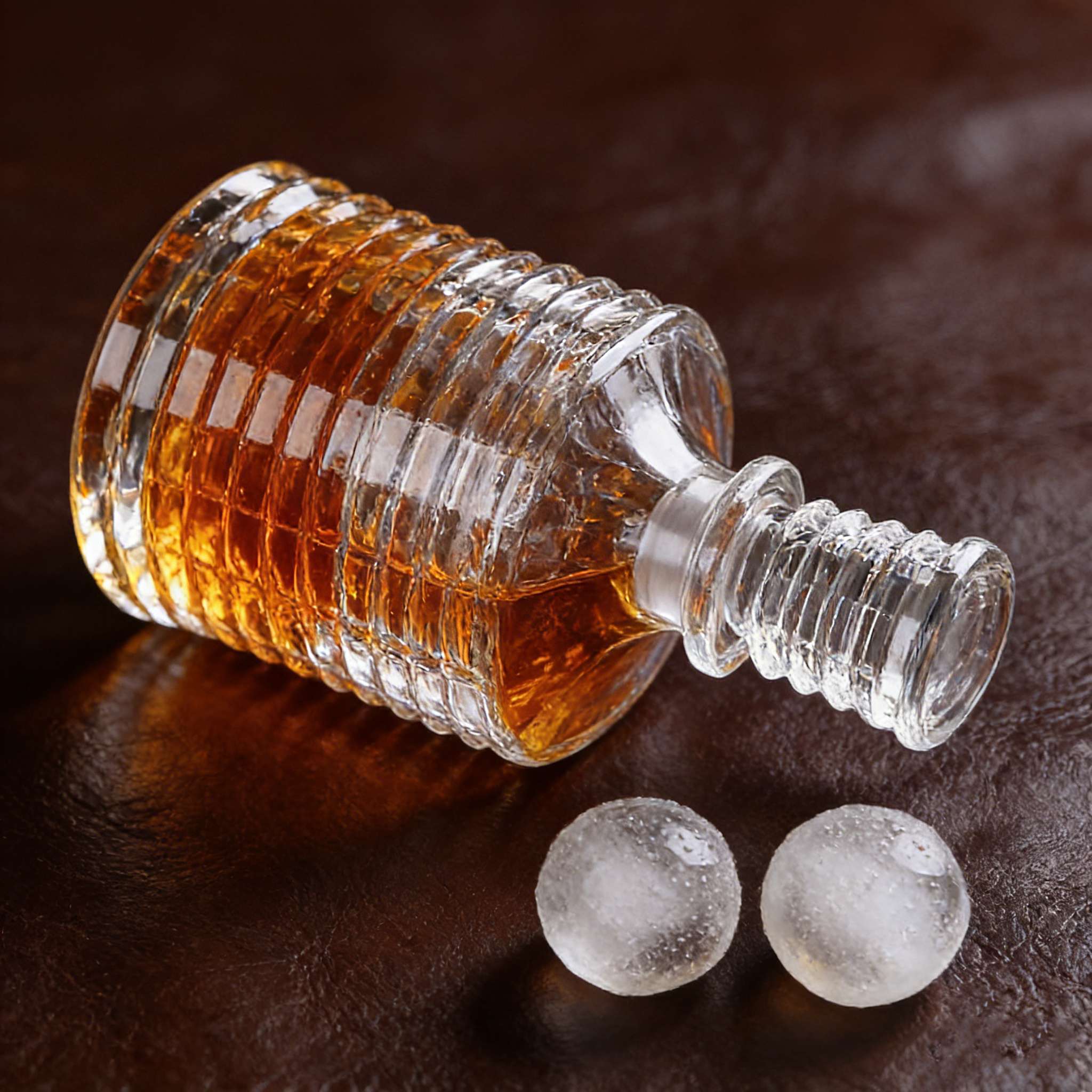 JR Ripple Crystal Whisky Decanter
