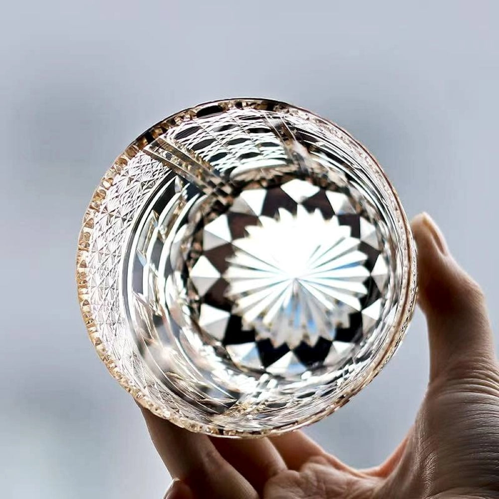Edo Kiriko Handcrafted Hexa-Ryume Crystal Whiskey Glass