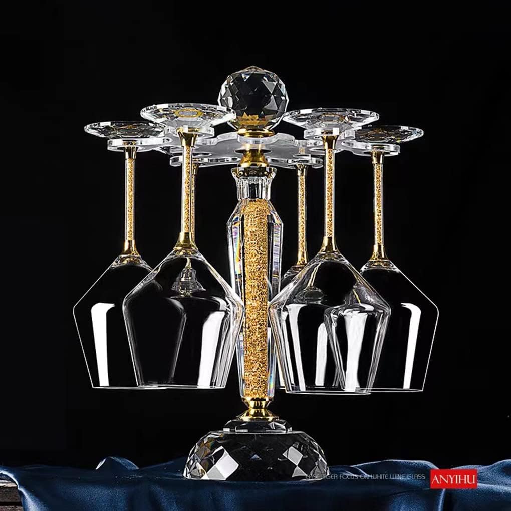 JR Gold Flakes Crystal Bordeaux Wine Glass Set