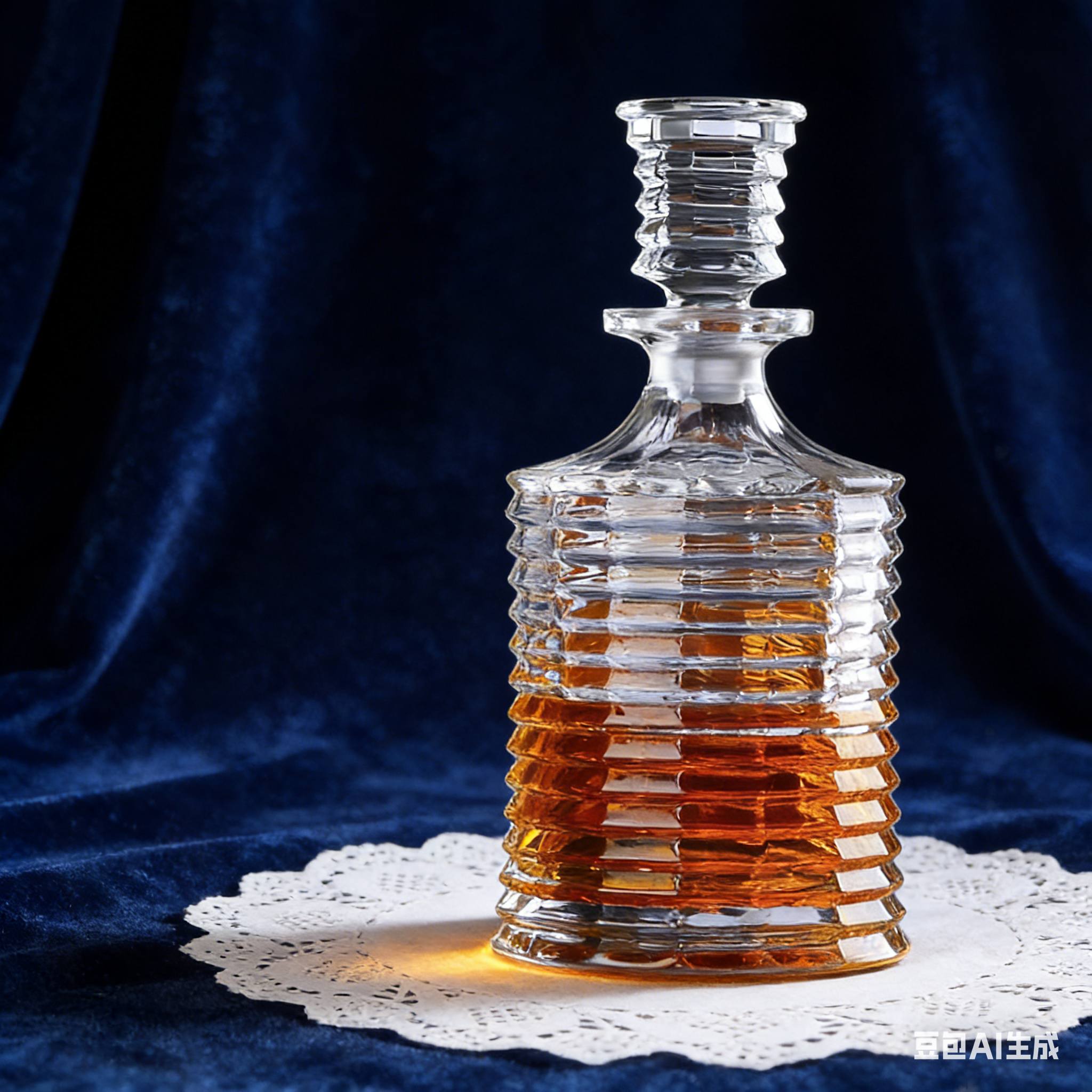 JR Ripple Crystal Whisky Decanter