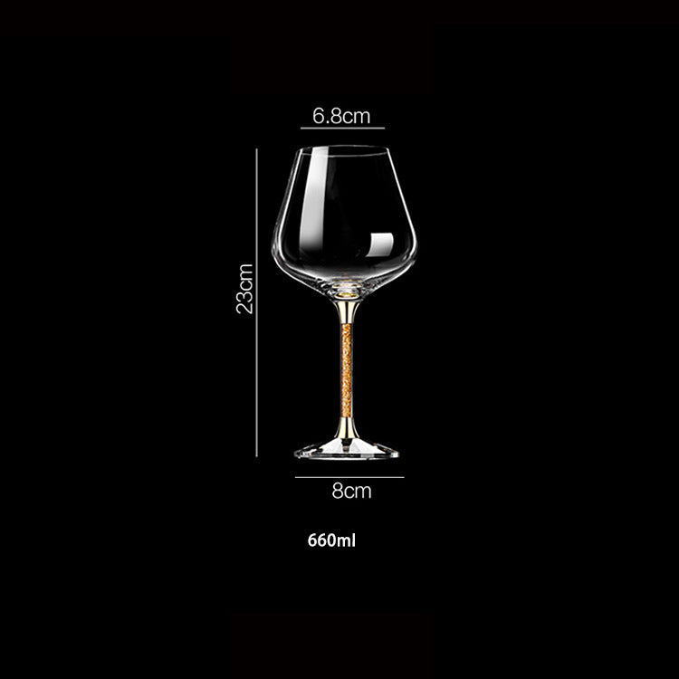 JR Gold Flakes Crystal Bordeaux Wine Glass Set