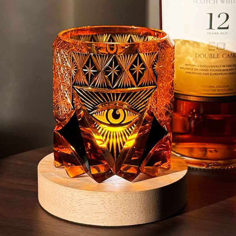 Edo Kiriko Angel's Eye Handcrafted Crystal Whiskey Glass