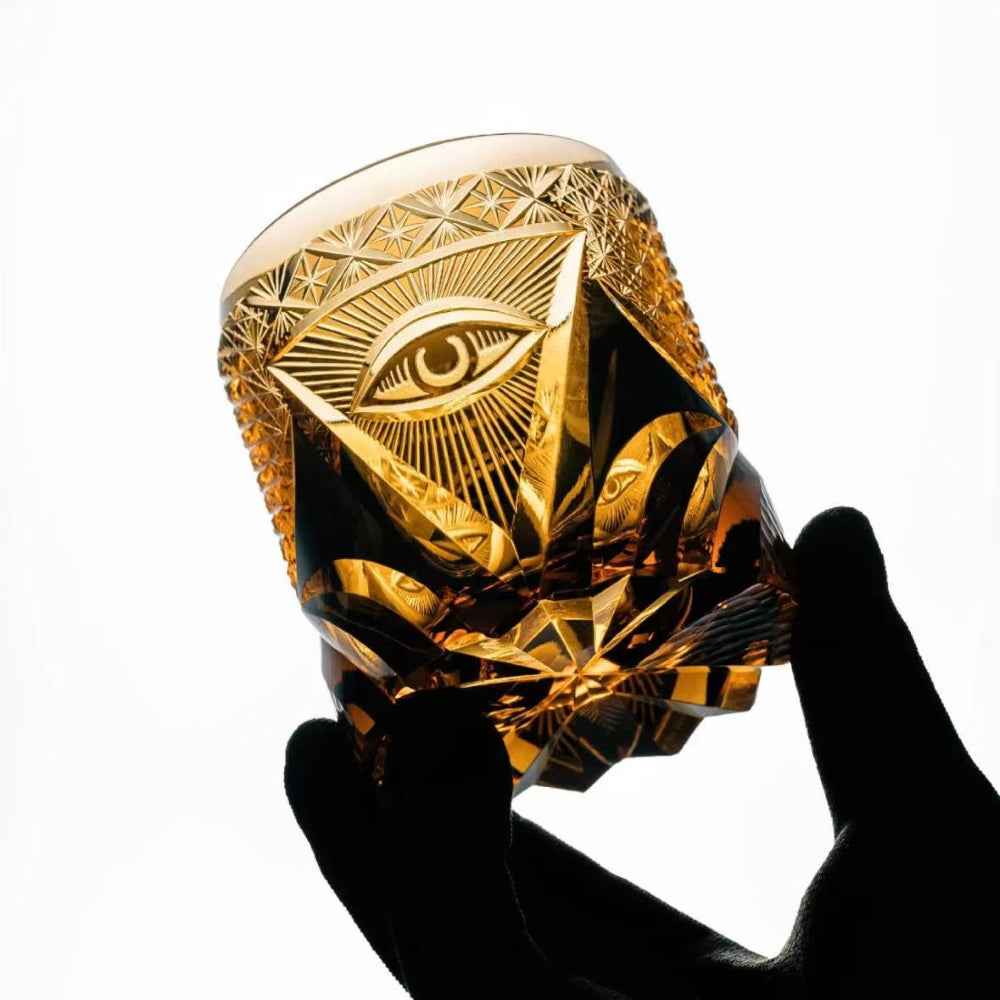 Edo Kiriko Angel's Eye Handcrafted Crystal Whiskey Glass