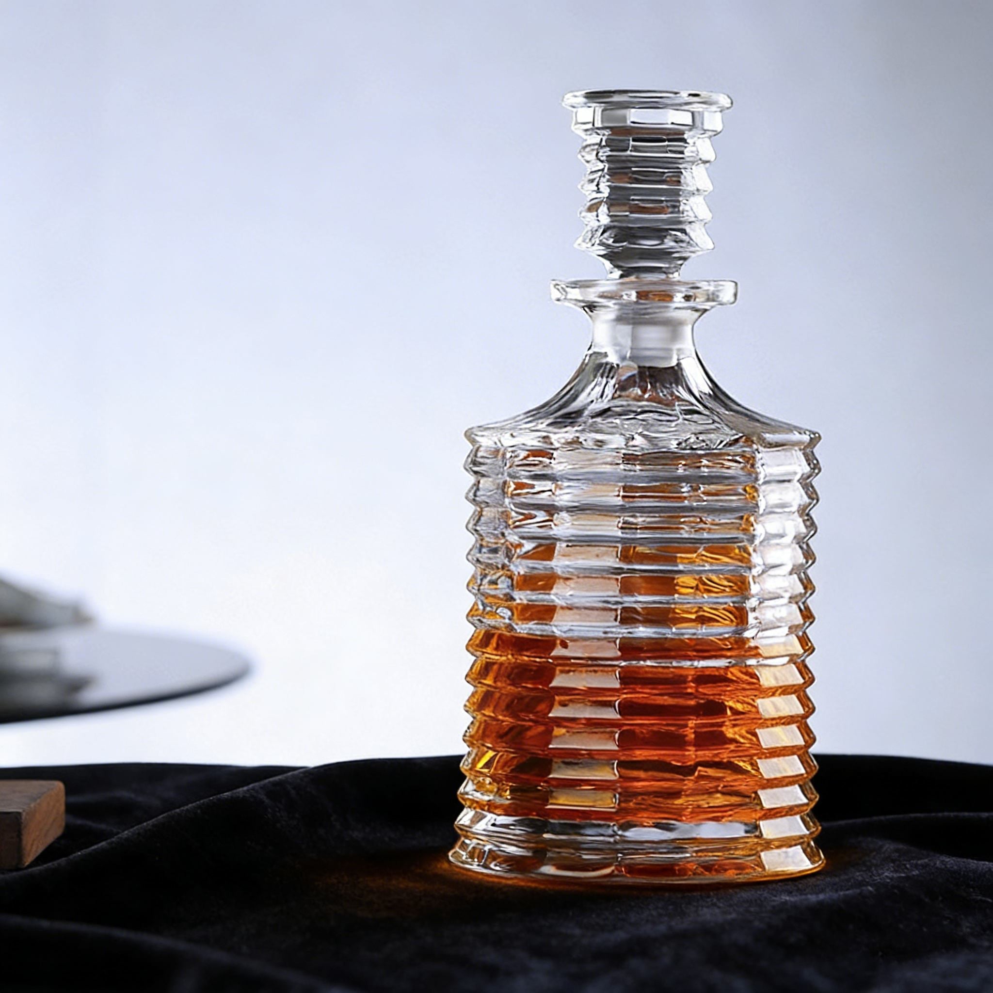 JR Ripple Crystal Whisky Decanter