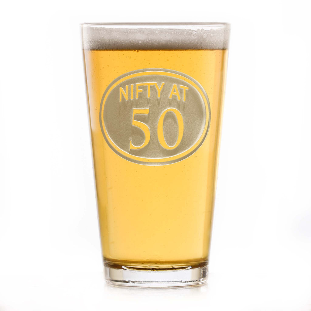 50th Birthday Beer Pint Glass