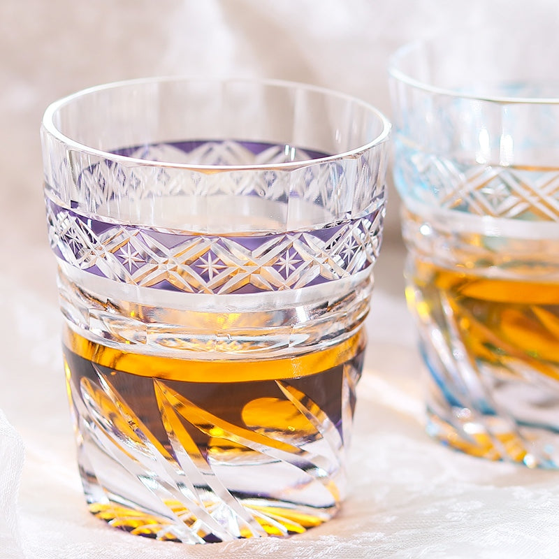 Edo Kiriko Handcrafted Zephyr Valley Whisky Glass