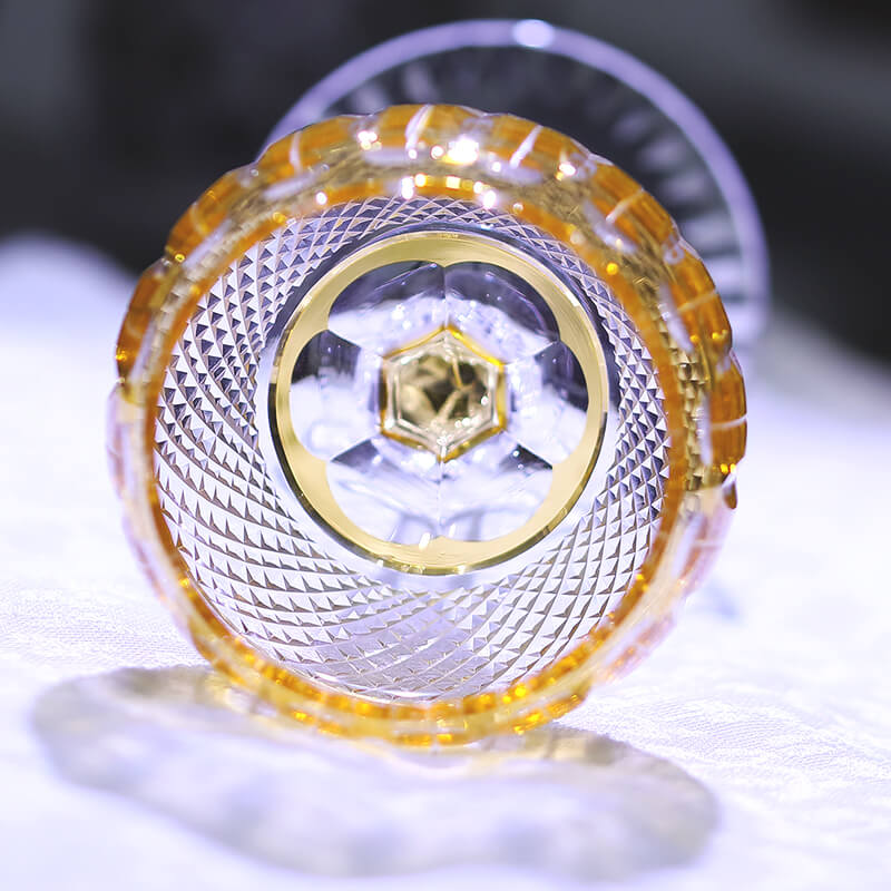 Edo Kiriko Handcrafted Crystal Stemmed Wine Glass