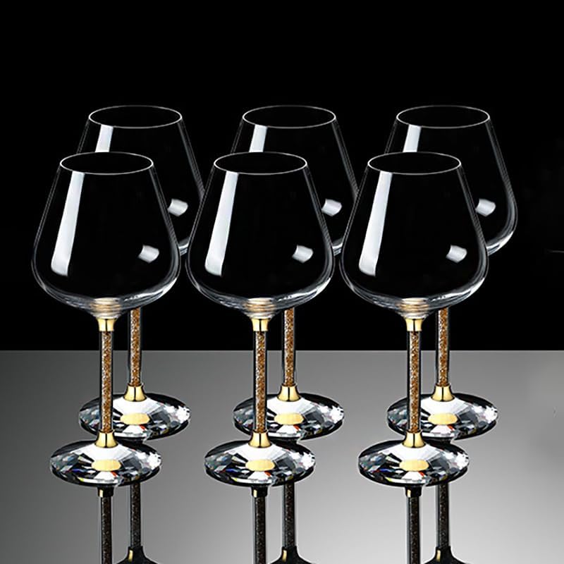 JR Gold Flakes Crystal Bordeaux Wine Glass Set