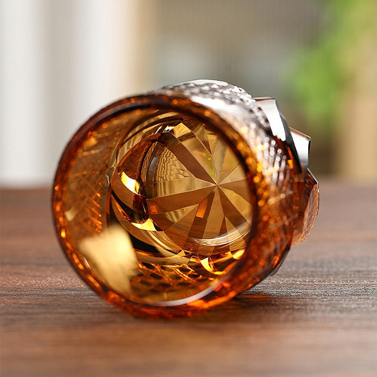 Edo Kiriko Handcrafted Black Samurai Whiskey Glass