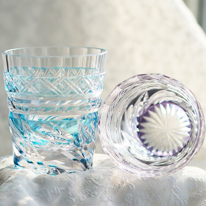 Edo Kiriko Handcrafted Zephyr Valley Whisky Glass