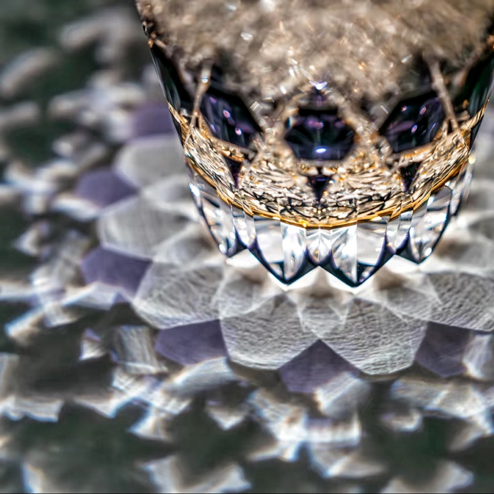 Edo Kiriko Handcrafted Fluorite Crystal Whisky Glass