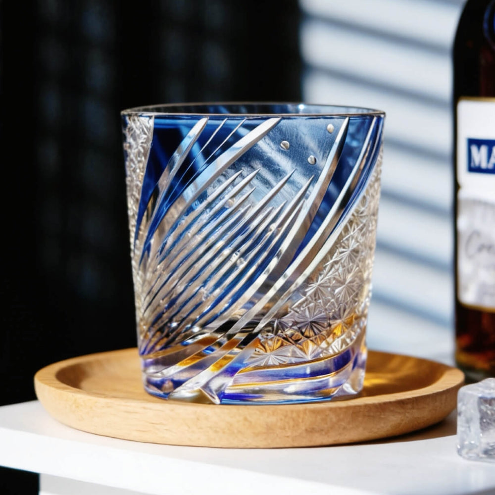 Edo Kiriko Handcrafted Meteor Crystal Glass
