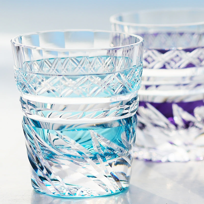 Edo Kiriko Handcrafted Zephyr Valley Whisky Glass