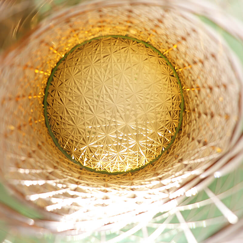 Edo Kiriko Handcrafted Landscape Whiskey Glass