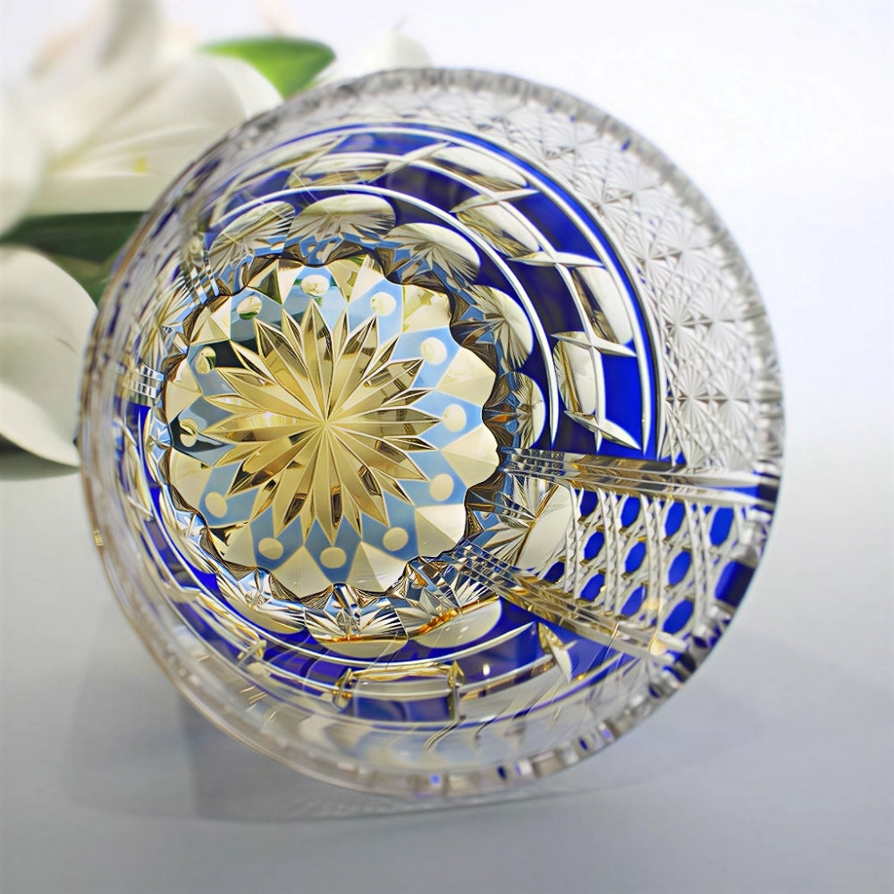 Edo Kiriko Handcrafted Hexa-Ryume Crystal Whiskey Glass