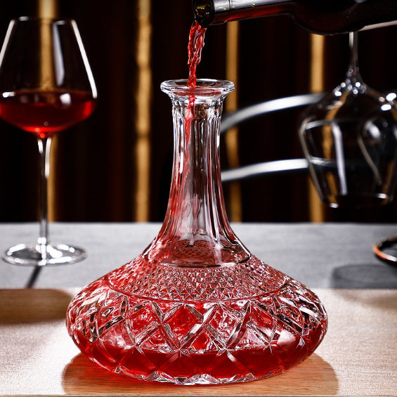 JR Handcrafted Clear Crystal Decanter with Gift Box