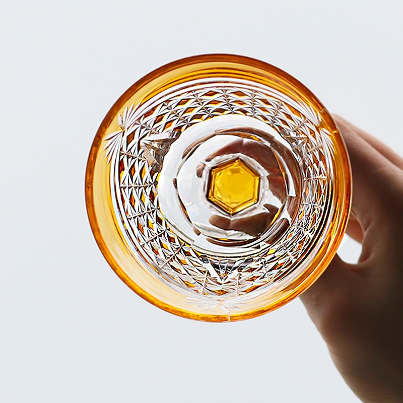 Edo Kiriko Handcrafted Crystal Stemmed Wine Glass