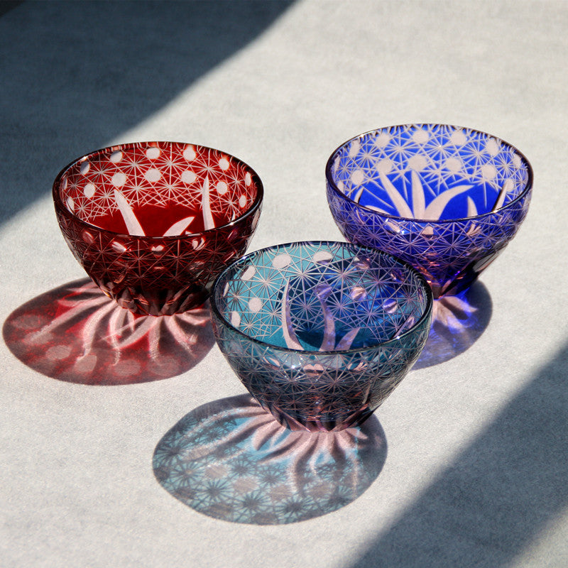 Edo Kiriko Handcrafted Hinata Guinomi Sake Glasses
