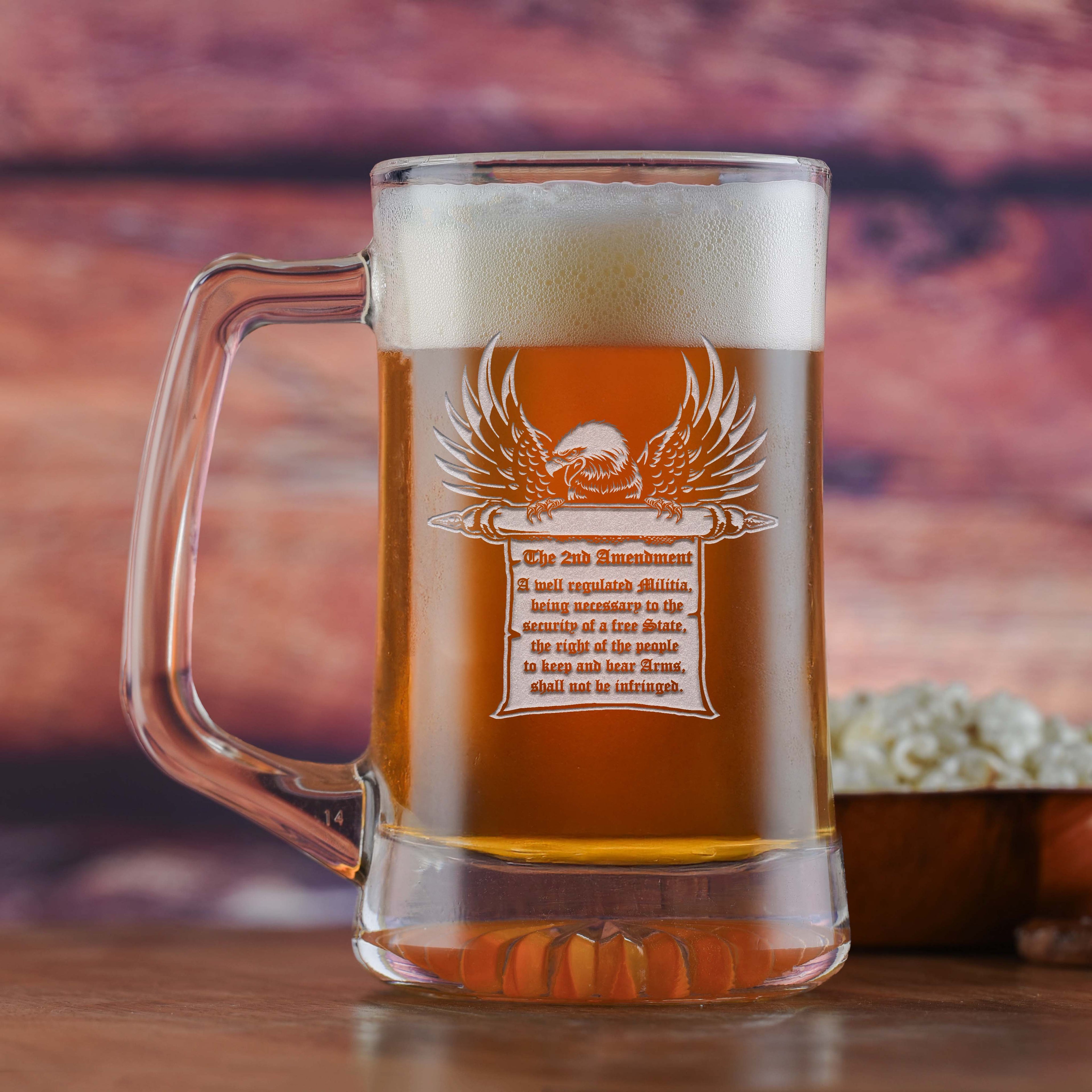 2nd Amendment Gun Rights, Patriotic USA Beer Mug