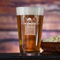 2nd Amendment Gun Rights, Pint Pub Beer Glass