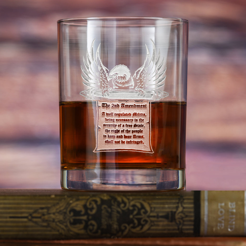 2nd Amendment Gun Rights, Freedom Whiskey Glass Gift