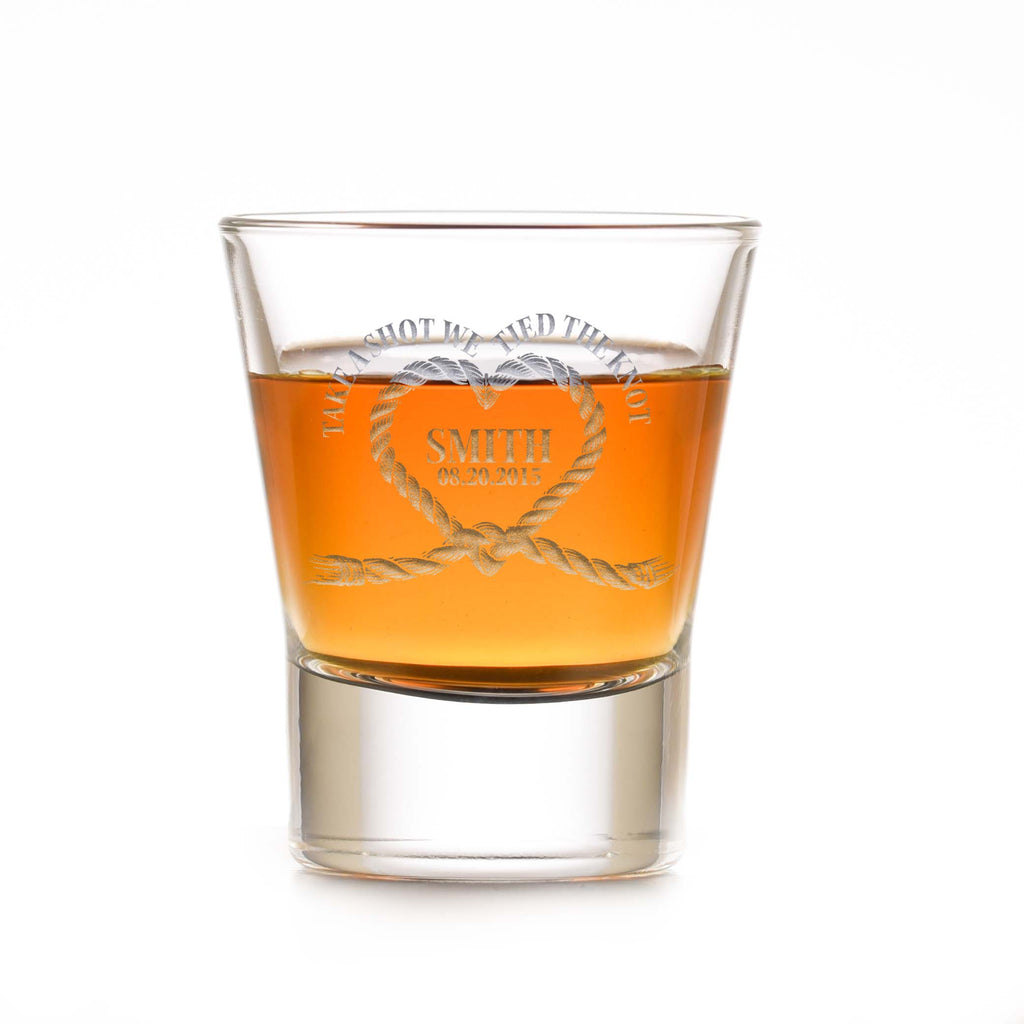 "Take A Shot, We Tied The Knot" Wedding Favor Shot Glass