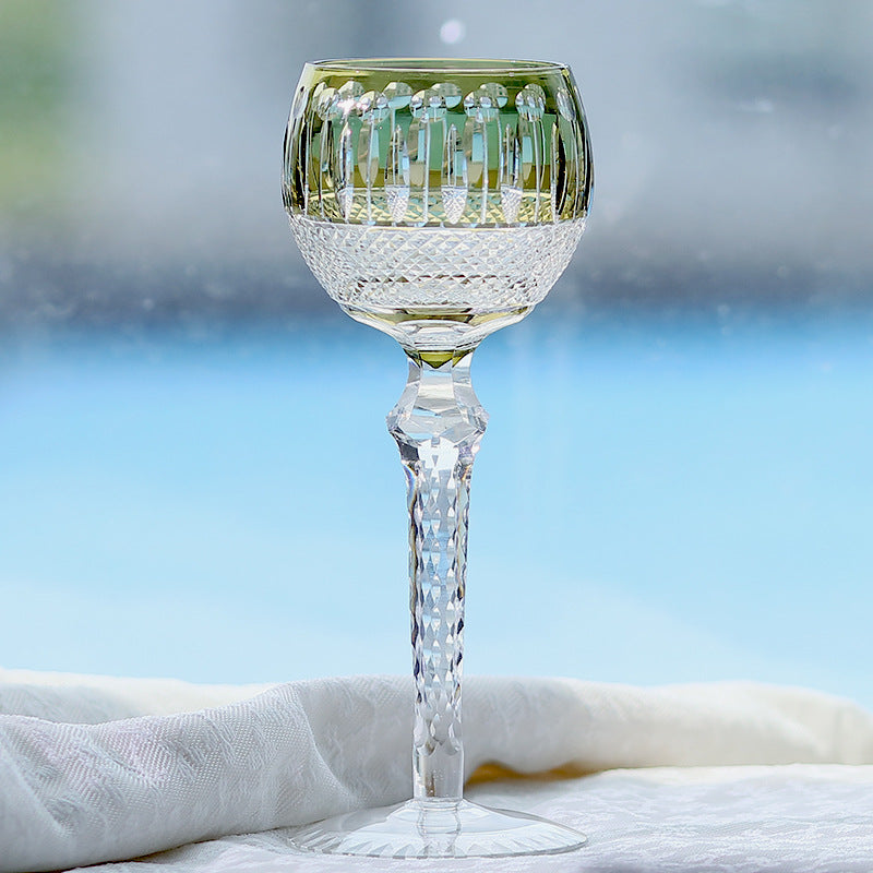 Edo Kiriko Handcrafted Crystal Stemmed Wine Glass