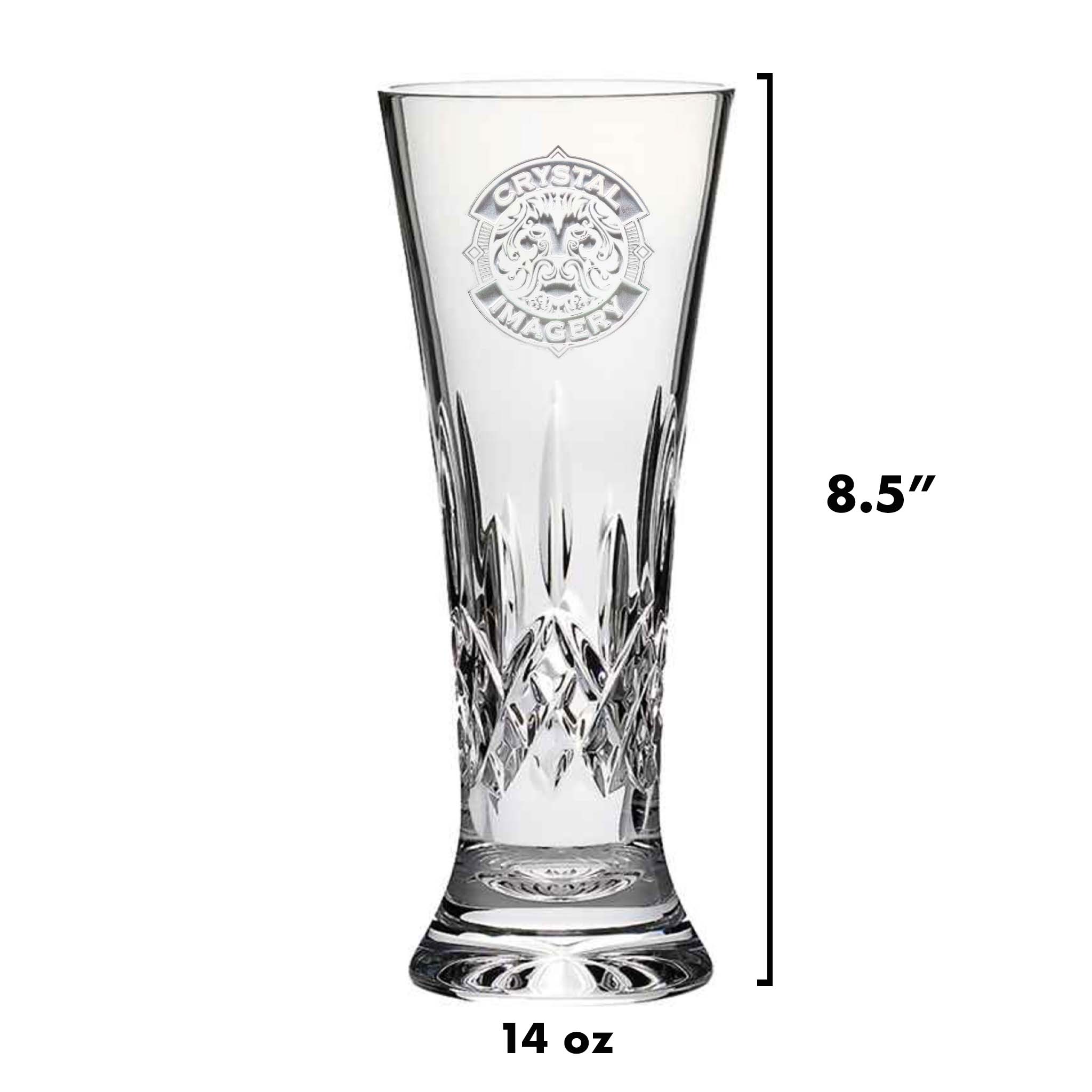 Engraved, Waterford Crystal Pilsner Glass, Pair
