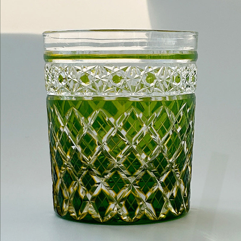 Edo Kiriko Handcrafted Dual-Tone Crystal Glass