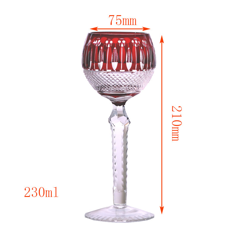 Edo Kiriko Handcrafted Crystal Stemmed Wine Glass