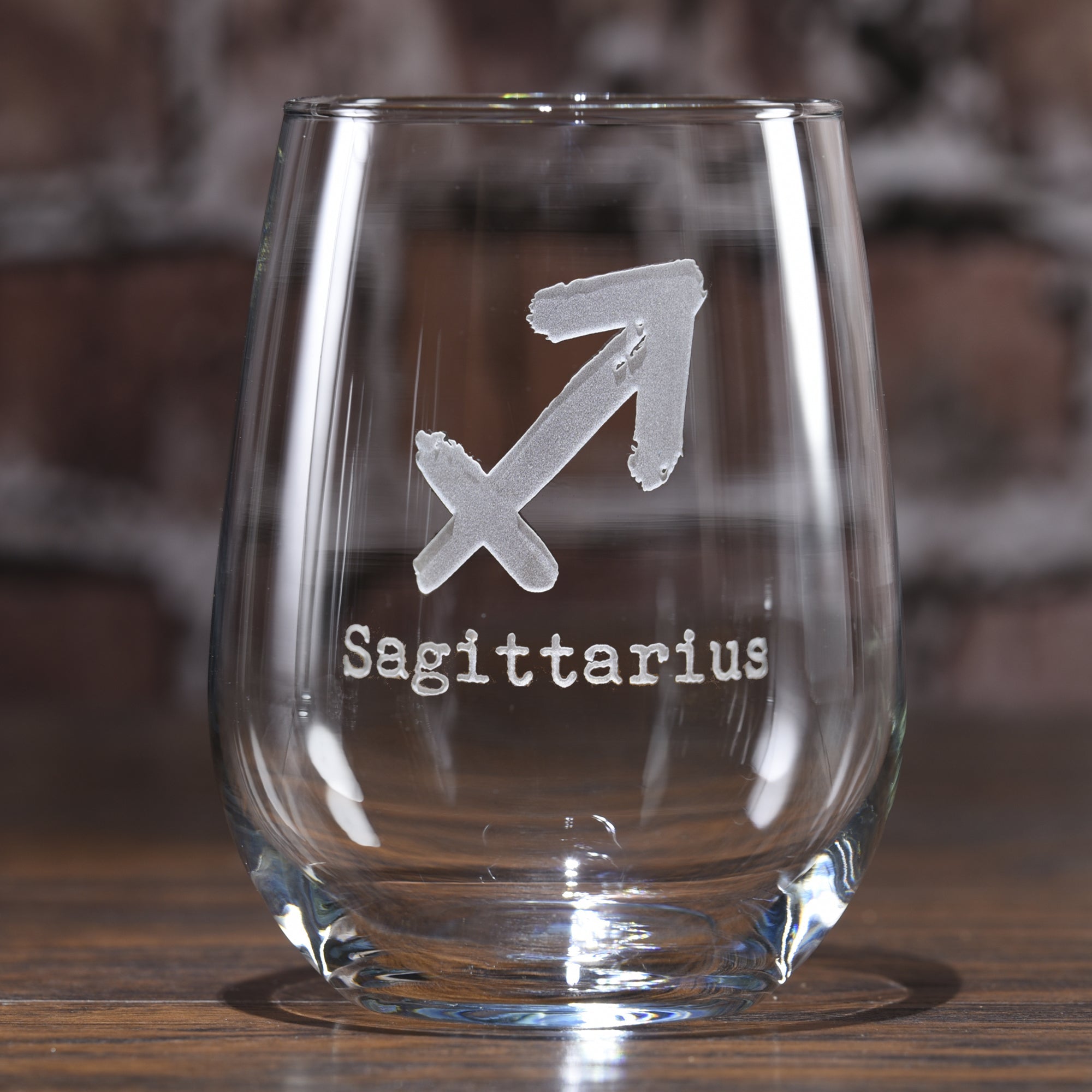 Zodiac Sign, Stemless Wine Glass, Birthday Symbol Gifts