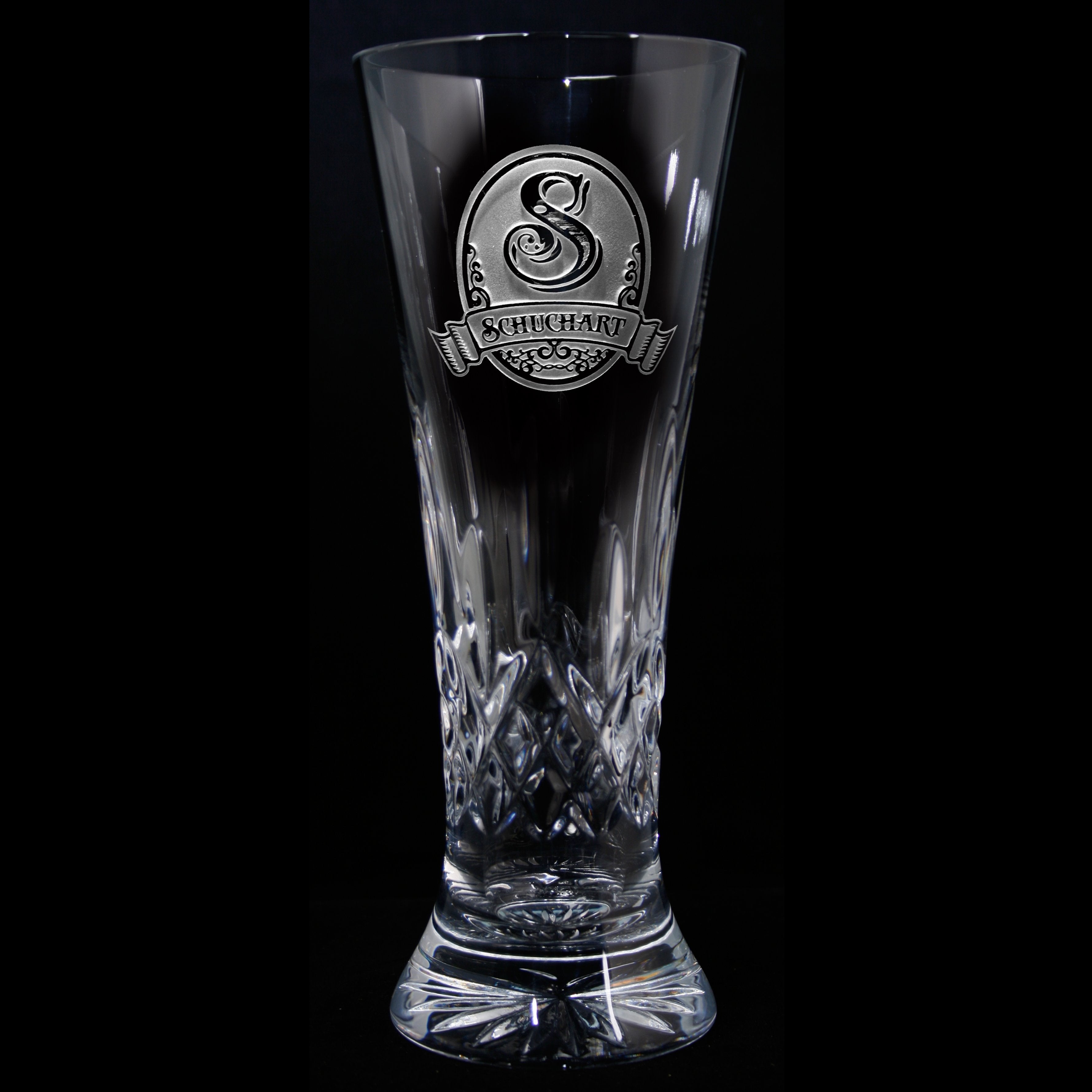 Engraved, Waterford Crystal Pilsner Glass, Pair