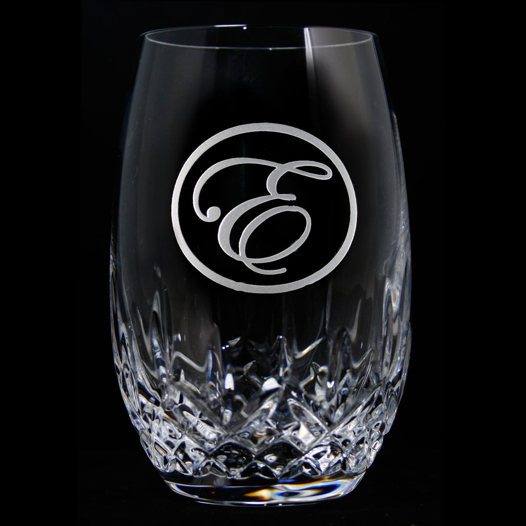 Engraved Crystal Stemless Wine