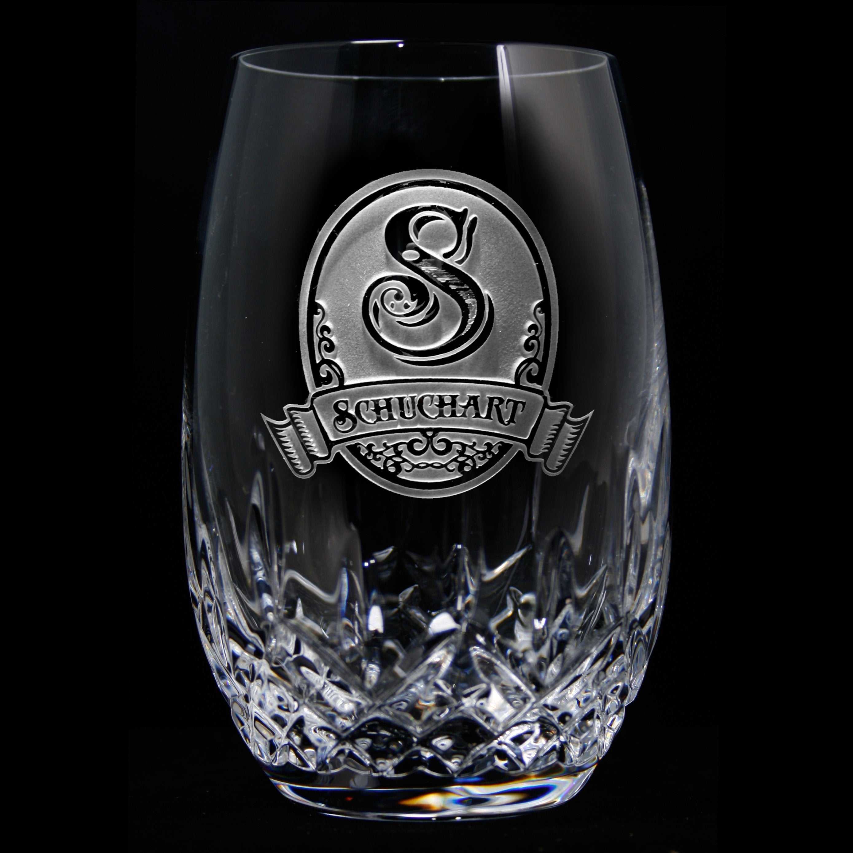 Engraved, Waterford Crystal Stemless Glass