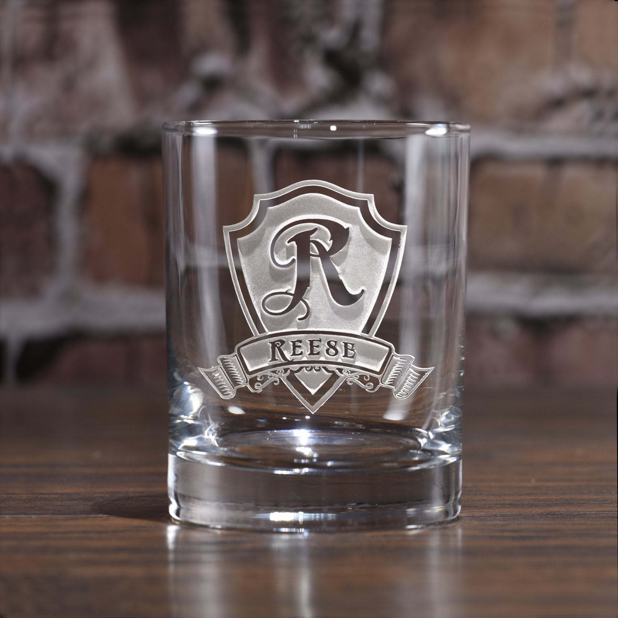 Monogrammed, Personalized Whiskey Glass M30
