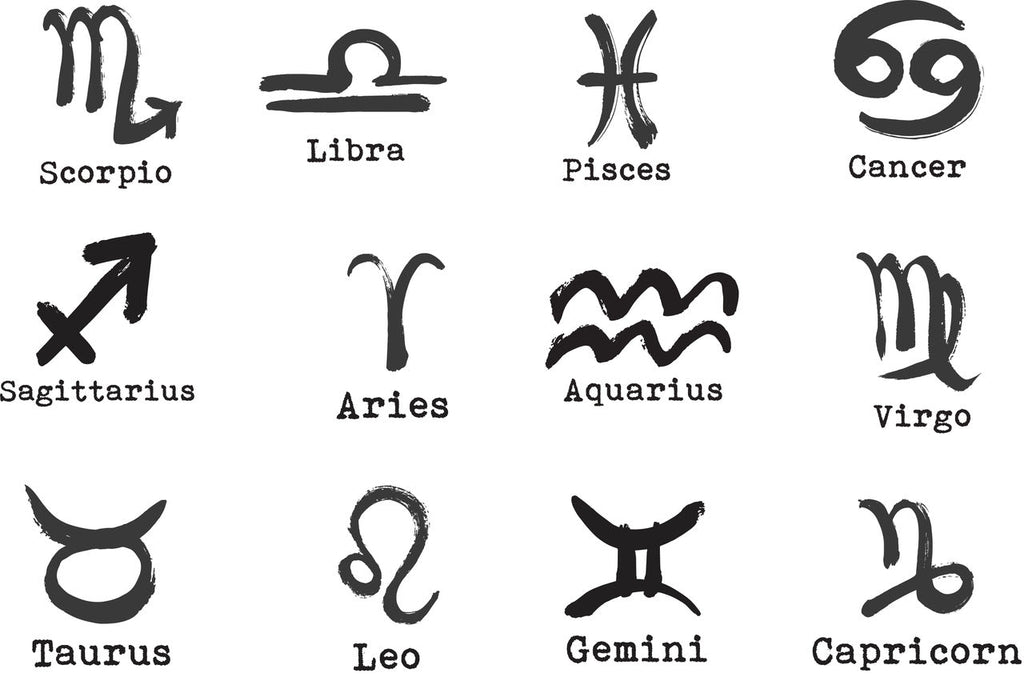 Zodiac Sign, Engraved DOF Rocks, Whiskey Glass